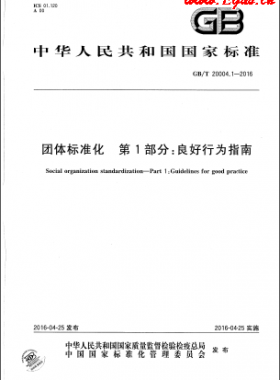 團(tuán)體標(biāo)準(zhǔn)化 第1部分：良好行為指南國(guó)標(biāo)/T 20004.1-2016