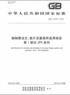 鋼制管法蘭、墊片及緊固件選用規(guī)定 第1部分：PN系列國(guó)標(biāo)/T 43079.1-2023